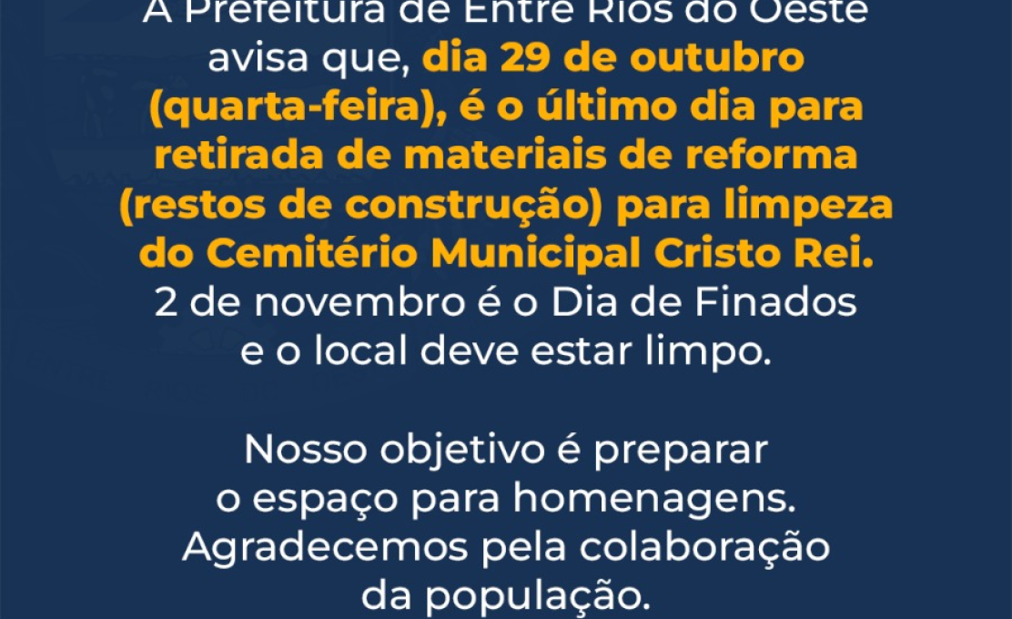 Limpeza do Cemitério Municipal 