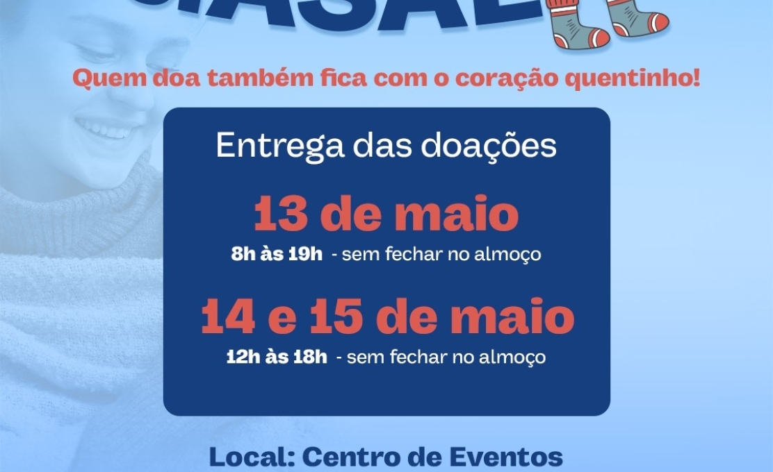 Entrega dos agasalhos da Campanha 2025 será realizada nos dias 13, 14 e 15 de m...