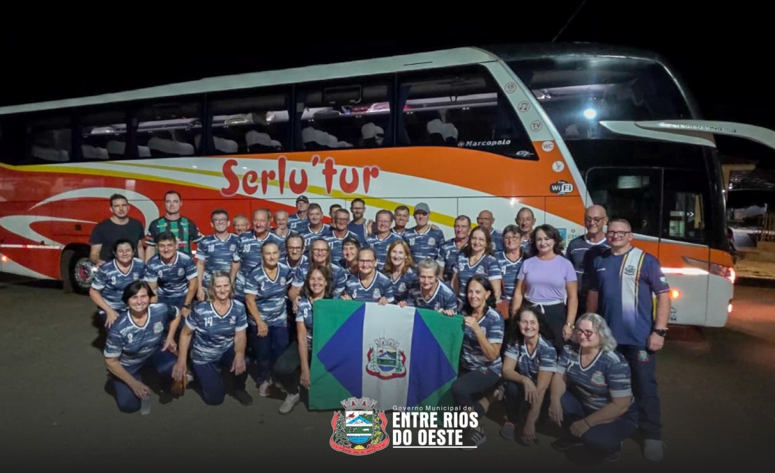 ENTRE RIOS DO OESTE RUMO AOS JOGOS DA INTEGRAÇÃO DO IDOSO