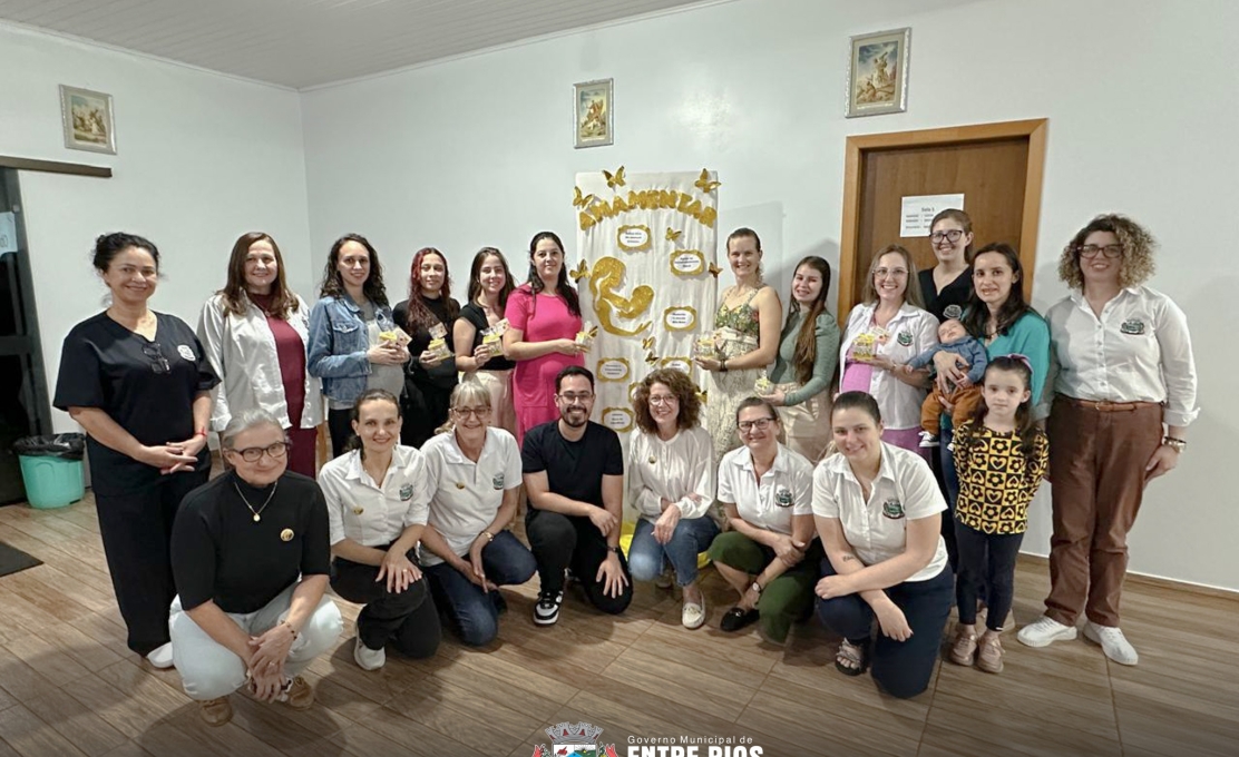 ENTRE RIOS DO OESTE CELEBRA O AGOSTO DOURADO COM ENCONTRO ESPECIAL PARA GESTANTE...