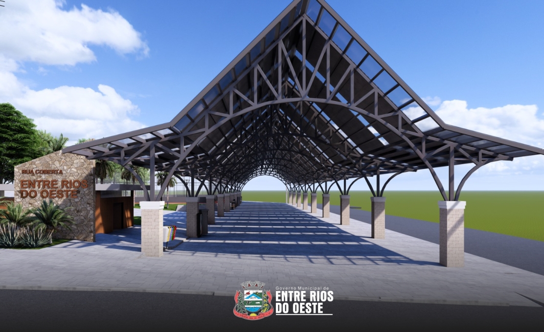 LICITAÇÃO PARA CONSTRUÇÃO DE CALÇADÃO COBERTO EM ENTRE RIOS DO OESTE
