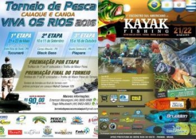 1º Torneio de pesca caiaque e canoa viva os rios 2016 e 1º encontro sol americano de kayak fishing acontece em Entre Rio
