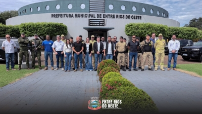 ENTRE RIOS DO OESTE RECEBE VISITA TÉCNICA DAS FORÇAS DE SEGURANÇA DO PARANÁ