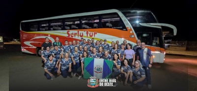 ENTRE RIOS DO OESTE RUMO AOS JOGOS DA INTEGRAÇÃO DO IDOSO